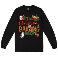 Black Official Christmas baking team Long Sleeve Tee - NancyCooperArtShop