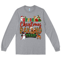 Heather Grey Official Christmas baking team Long Sleeve Tee - NancyCooperArtShop