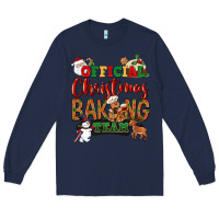 Navy Official Christmas baking team Long Sleeve Tee - NancyCooperArtShop