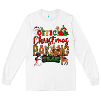 White Official Christmas baking team Long Sleeve Tee - NancyCooperArtShop