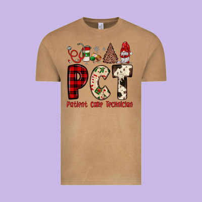 Pct Patient Care Technician  Christmas Vintage Tee Designed By Jahusdesignshop