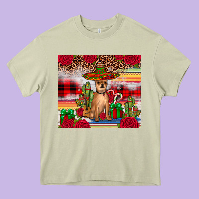 Chihuahua Christmas Heavy Core Tee Designed By Jahusdesignshop