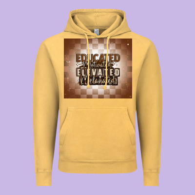 Educated Motivated Elevated Melanated Vintage Hoodie Designed By Maliassmallbusiness