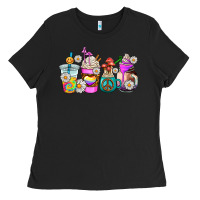 Black hippie coffee cups Ladies Tee - AdoDesignShop