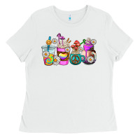 White hippie coffee cups Ladies Tee - AdoDesignShop
