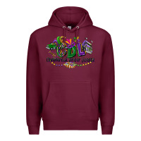Burgundy cdl mardi gras Premium Hoodie - CowGirlArtShop