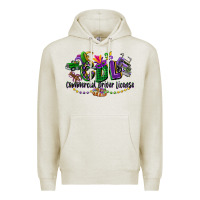Oatmeal Heather cdl mardi gras Premium Hoodie - CowGirlArtShop