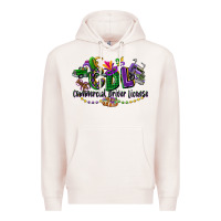 Pale Pink cdl mardi gras Premium Hoodie - CowGirlArtShop