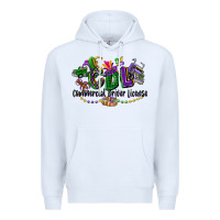 White cdl mardi gras Premium Hoodie - CowGirlArtShop