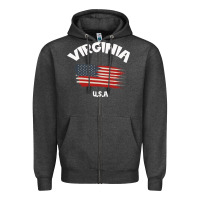 Virginia U.s.a Zipper Hoodie | Teevron