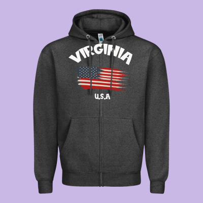 Virginia U.s.a Zipper Hoodie Designed By Bettercallsaul