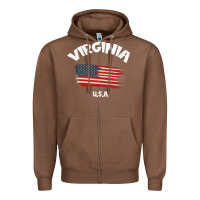 Chestnut VIRGINIA U.S.A Zipper Hoodie - Bettercallsaul