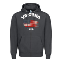 Smoke VIRGINIA U.S.A Zipper Hoodie - Bettercallsaul