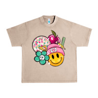 French Oak smiley face and school elementary Urban Heavy Tee - MaliasSmallBusiness