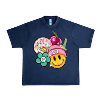 Navy smiley face and school elementary Urban Heavy Tee - MaliasSmallBusiness