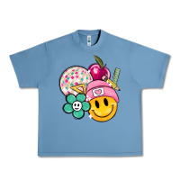 Pebble Blue smiley face and school elementary Urban Heavy Tee - MaliasSmallBusiness