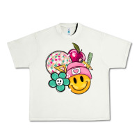 Pistachio smiley face and school elementary Urban Heavy Tee - MaliasSmallBusiness