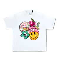 White smiley face and school elementary Urban Heavy Tee - MaliasSmallBusiness