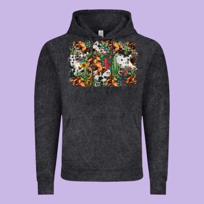 Western Rodeo Background Vintage Hoodie Designed By Jasminsmagicworld