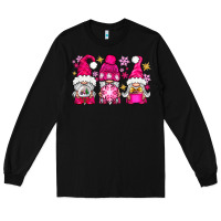 Black Pink Christmas winter gnomes Long Sleeve Tee - NancyCooperArtShop