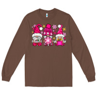 Chestnut Pink Christmas winter gnomes Long Sleeve Tee - NancyCooperArtShop
