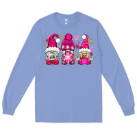 Colony Blue Pink Christmas winter gnomes Long Sleeve Tee - NancyCooperArtShop