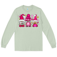 Matcha Pink Christmas winter gnomes Long Sleeve Tee - NancyCooperArtShop