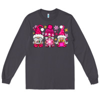 Smoke Pink Christmas winter gnomes Long Sleeve Tee - NancyCooperArtShop