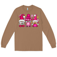 Toasted Coconut Pink Christmas winter gnomes Long Sleeve Tee - NancyCooperArtShop