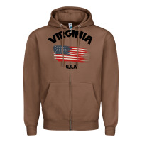 Chestnut VIRGINIA U.S.A Zipper Hoodie - Bettercallsaul
