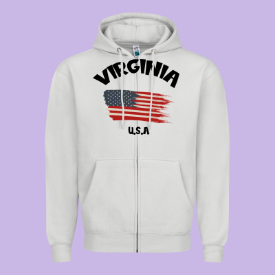 Virginia U.s.a Zipper Hoodie Designed By Bettercallsaul