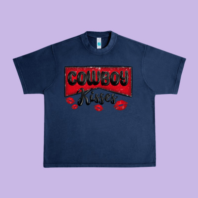 Cowboy Kisses Urban Heavy Tee Designed By Maliassmallbusiness