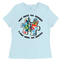 Baby Blue what makes you different is what makes you beautif Ladies Tee - JahusDesignShop