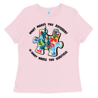 Bubblegum Pink what makes you different is what makes you beautif Ladies Tee - JahusDesignShop