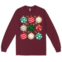 Burgundy Christmas Long Sleeve Tee - MaliasSmallBusiness