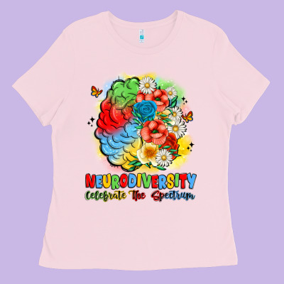 Neurodiversity Celebrate The Spectrum Ladies Tee Designed By Jahusdesignshop