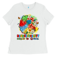 White neurodiversity celebrate the spectrum Ladies Tee - JahusDesignShop
