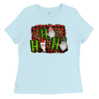 Baby Blue ho ho ho gnomes christmas Ladies Tee - RanaPortraitStore