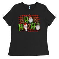 Black ho ho ho gnomes christmas Ladies Tee - RanaPortraitStore