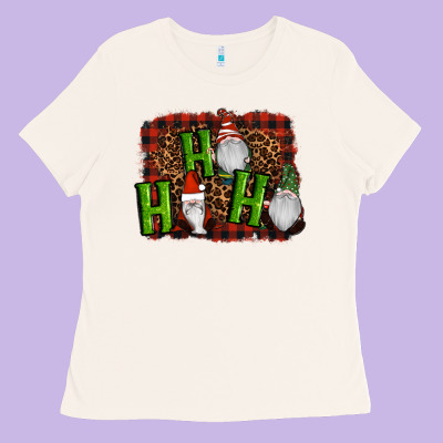 Ho Ho Ho Gnomes Christmas Ladies Tee Designed By Ranaportraitstore