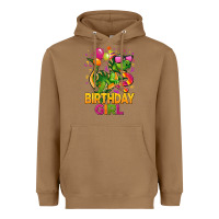 2rd Birthday Girl T Rex Pink Heavyweight Hoodie | Teevron