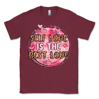 Burgundy self love is the best love Classic Tee - MaliasSmallBusiness
