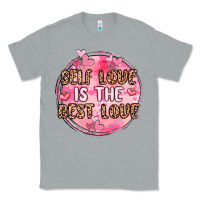 Heather Grey self love is the best love Classic Tee - MaliasSmallBusiness
