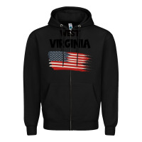 Black WEST VIRGINIA Zipper Hoodie - Bettercallsaul
