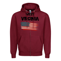 Burgundy WEST VIRGINIA Zipper Hoodie - Bettercallsaul