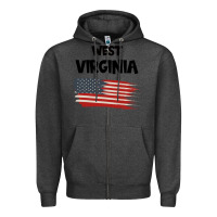 Charcoal Heather WEST VIRGINIA Zipper Hoodie - Bettercallsaul