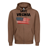 Chestnut WEST VIRGINIA Zipper Hoodie - Bettercallsaul
