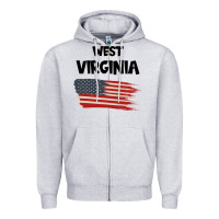 Heather Grey WEST VIRGINIA Zipper Hoodie - Bettercallsaul