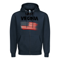 Navy WEST VIRGINIA Zipper Hoodie - Bettercallsaul
