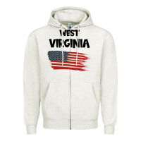 Oatmeal Heather WEST VIRGINIA Zipper Hoodie - Bettercallsaul